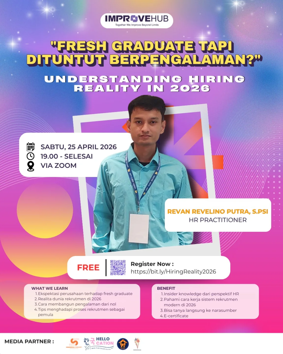Webinar "Fresh Graduate Tapi Dituntut Berpengalaman?" Understanding Hiring Reality in 2026